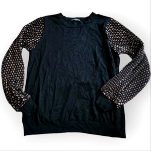 Adrianna Papell Polka Dot Blouson Sleeved Sweater XL